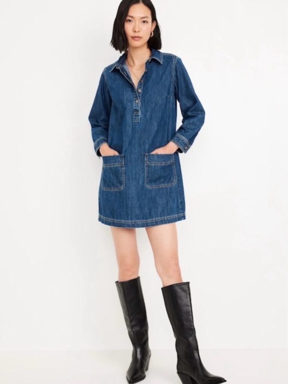 Old Navy Denim Mini Dress in Blue